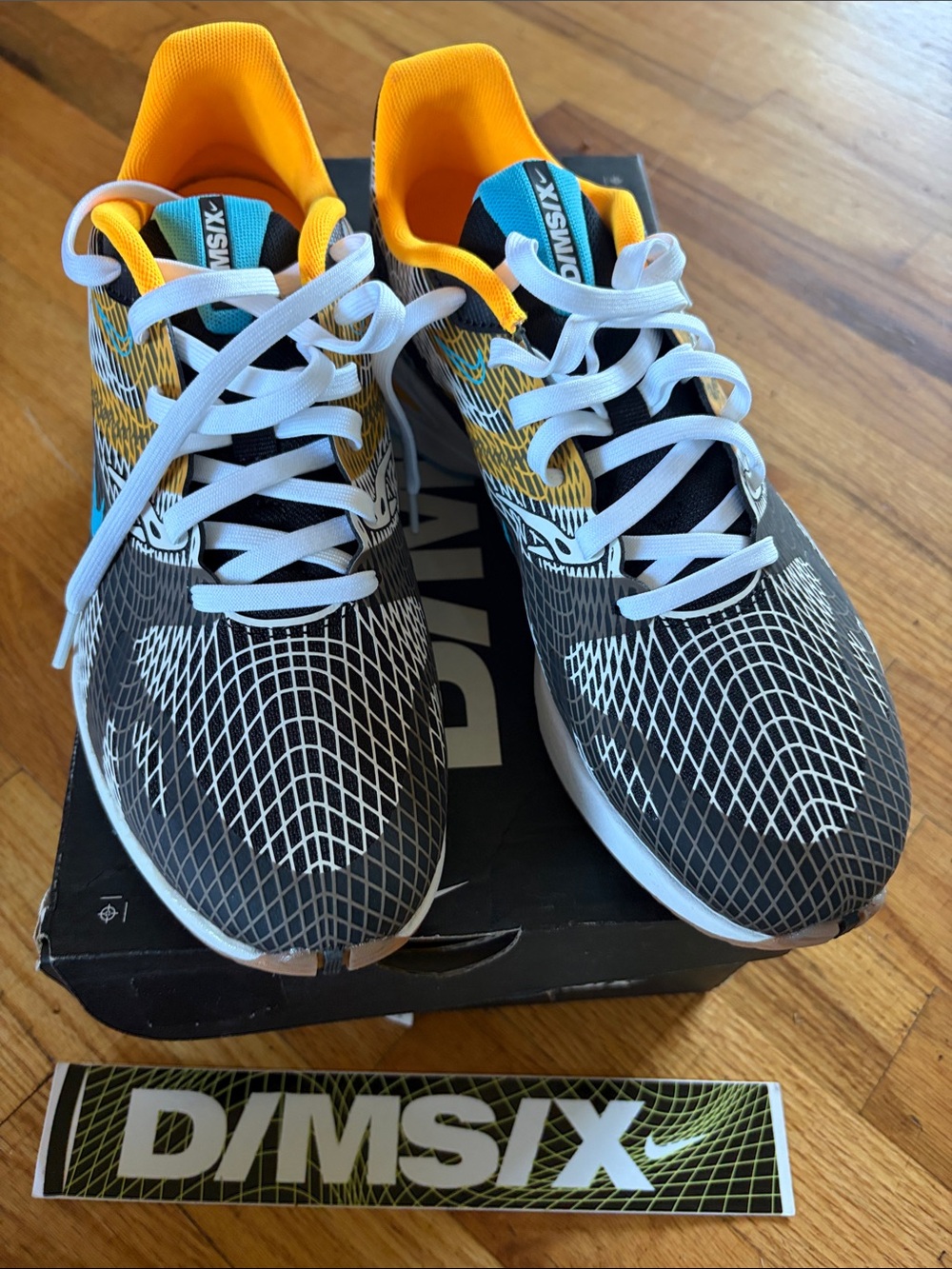 Nike Ghoswift Black, Yellow & Teal DIMSIX Mesh Sneakers